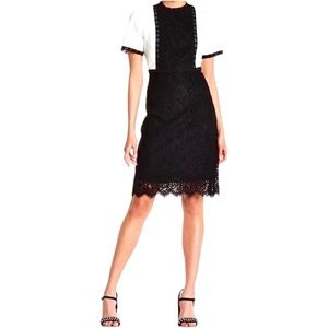 NWT Nanette Lepore Women White & Black Modern Glam Dress Size 4